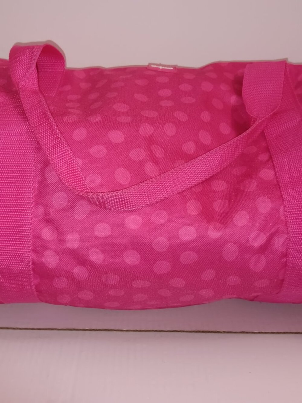 THIRTY ONE MARISSA MUSIC NOTE PINK POLKA DOT DUFFEL TRAVEL BAG - Picture 3 of 6
